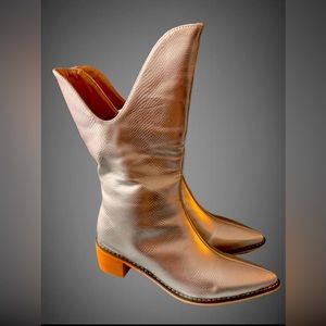 Custom Silver boots size 10
